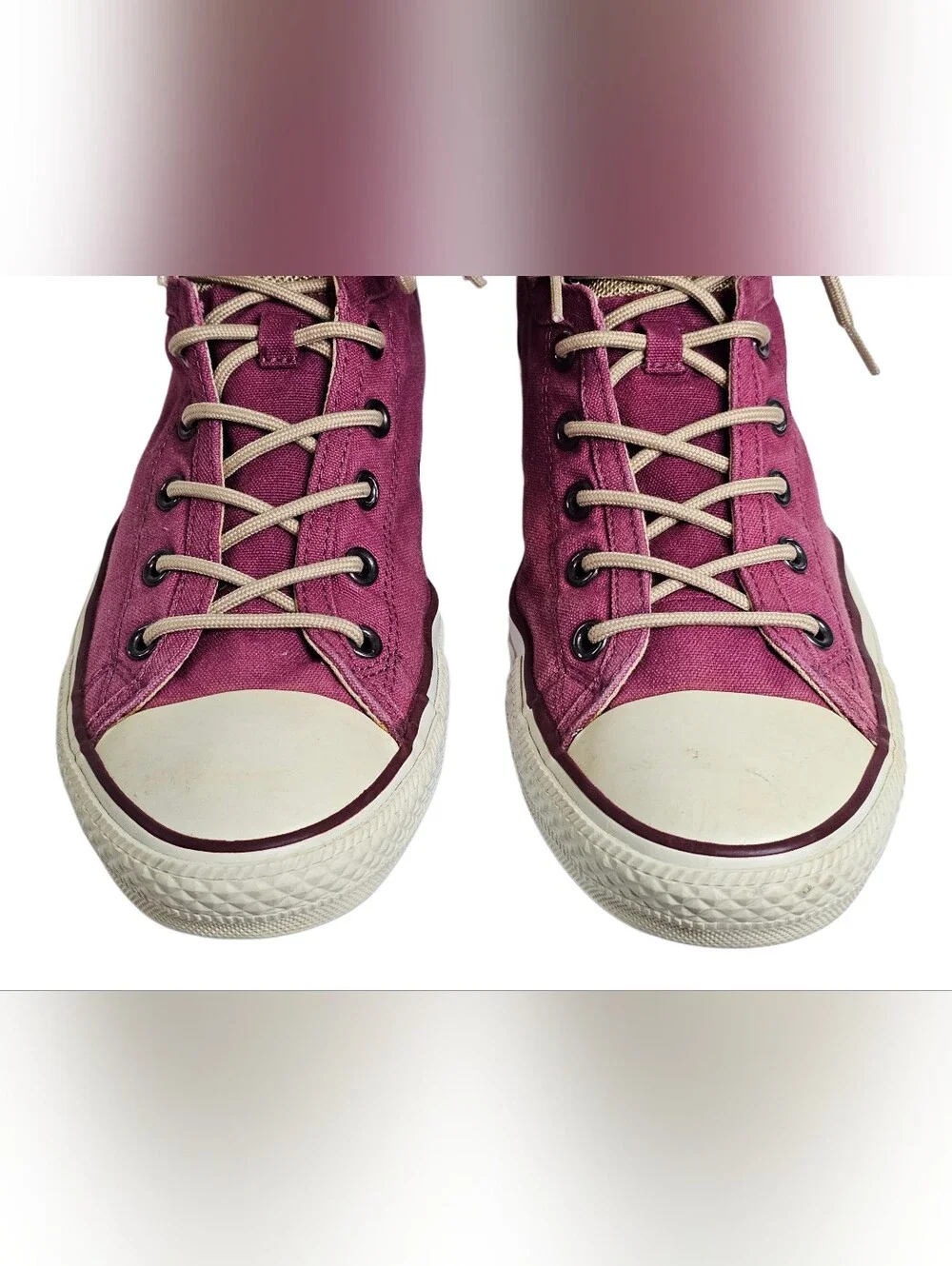 Converse Chuck Taylor All Star High Street Burgundy Maroon Tan Sneakers Men's 12